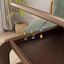 Mesa Lateral em Formato de C para sofá com Rodízios