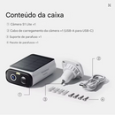 Câmera de segurança solar externa Baseus  sem fio 2K Resolução Wifi