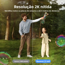 Câmera de segurança solar externa Baseus  sem fio 2K Resolução Wifi