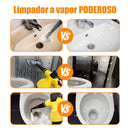 Limpador a vapor portátil de 1200 W para diversas superfícies com 10 acessórios